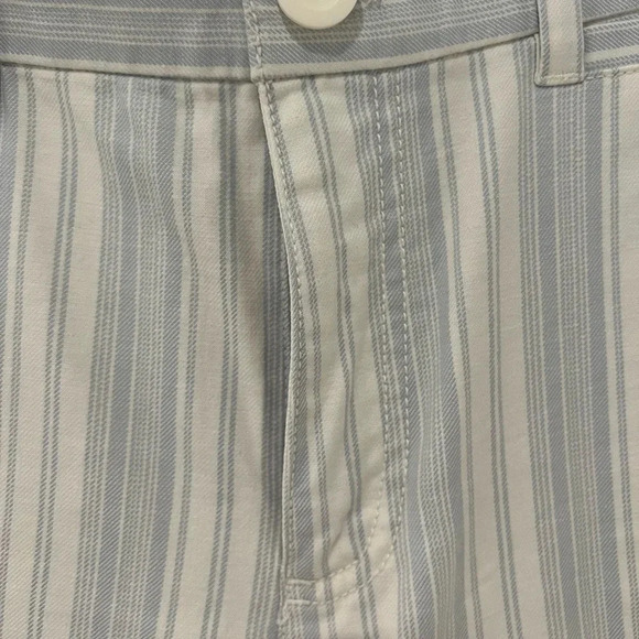 GAP Wide-leg Crop High Rise Chinos Blue and White Stripe - Picture 11 of 15